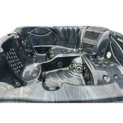 JACUZZI OGRODOWE WANNA SPA561 CZARNA FALA OBUDOWA KAWA 210x210 CM
