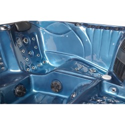 JACUZZI OGRODOWE WANNA SPA561 NIEBIESKA FALA OCEANU OBUDOWA ANTRACYT 210x210 CM