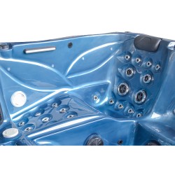 JACUZZI OGRODOWE WANNA SPA561 NIEBIESKA FALA OCEANU OBUDOWA ANTRACYT 210x210 CM