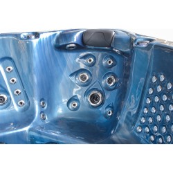 JACUZZI OGRODOWE WANNA SPA561 NIEBIESKA FALA OCEANU OBUDOWA ANTRACYT 210x210 CM