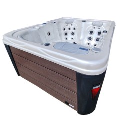 JACUZZI OGRODOWE WANNA SPA565 BIAŁA PERŁA OBUDOWA KAWA 170x210 CM