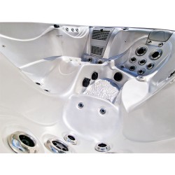 JACUZZI OGRODOWE WANNA SPA565 BIAŁA PERŁA OBUDOWA SZARA 170x210 CM