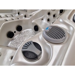 JACUZZI OGRODOWE WANNA SPA565 BIAŁA PERŁA OBUDOWA SZARA 170x210 CM
