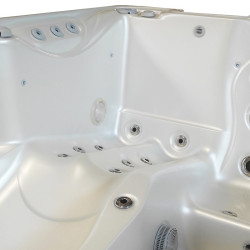 JACUZZI OGRODOWE WANNA SPA566 FULL BIAŁA PERŁA OBUDOWA ANTRACYT 200x200 CM