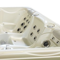 JACUZZI OGRODOWE WANNA SPA566 FULL BIAŁA PERŁA OBUDOWA ANTRACYT 200x200 CM