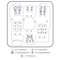 JACUZZI OGRODOWE WANNA SPA566 FULL CZARNA FALA OBUDOWA ANTRACYT 200x200 CM