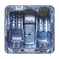 JACUZZI OGRODOWE WANNA SPA566 NIEBIESKA FALA OCEANU OBUDOWA KAWA 200x200 CM