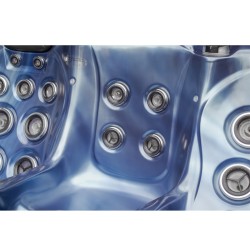 JACUZZI OGRODOWE WANNA SPA566 NIEBIESKA FALA OCEANU OBUDOWA KAWA 200x200 CM