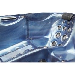 JACUZZI OGRODOWE WANNA SPA566 NIEBIESKA FALA OCEANU OBUDOWA KAWA 200x200 CM