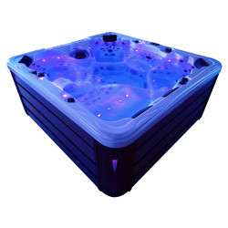 JACUZZI OGRODOWE WANNA SPA702 BIAŁA PERŁA OBUDOWA KAWA 230x230 CM