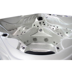 JACUZZI OGRODOWE WANNA SPA702 BIAŁA PERŁA OBUDOWA KAWA 230x230 CM