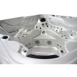 JACUZZI OGRODOWE WANNA SPA702 BIAŁA PERŁA OBUDOWA KAWA 230x230 CM