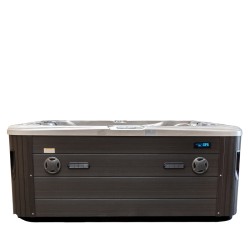 JACUZZI OGRODOWE WANNA SPA702 CAPPUCCINO OBUDOWA CIEMNO-SZARE DREWNO 230x230 CM