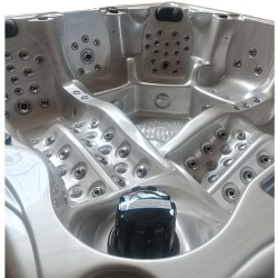 JACUZZI OGRODOWE WANNA SPA702 CAPPUCCINO OBUDOWA SZARA 230x230 CM