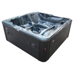 JACUZZI OGRODOWE WANNA SPA702 CZARNA FALA OBUDOWA ANTRACYT 230x230 CM