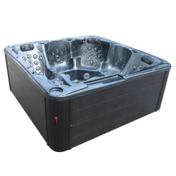 JACUZZI OGRODOWE WANNA SPA702 CZARNA FALA OBUDOWA ANTRACYT 230x230 CM
