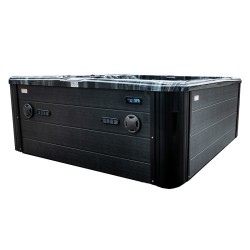 JACUZZI OGRODOWE WANNA SPA702 CZARNA FALA OBUDOWA ANTRACYT 230x230 CM