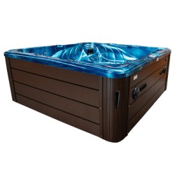JACUZZI OGRODOWE WANNA SPA702 NIEBIESKA FALA OCEANU OBUDOWA KAWA 230x230 CM