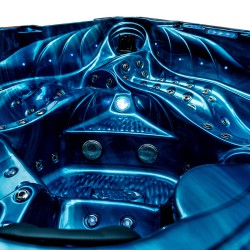 JACUZZI OGRODOWE WANNA SPA702 NIEBIESKA FALA OCEANU OBUDOWA KAWA 230x230 CM