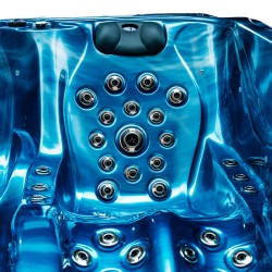 JACUZZI OGRODOWE WANNA SPA702 NIEBIESKA FALA OCEANU OBUDOWA KAWA 230x230 CM