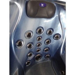 JACUZZI OGRODOWE WANNA SPA702 NIEBIESKA FALA OCEANU OBUDOWA KAWA 230x230 CM