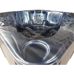 JACUZZI OGRODOWE WANNA SPA702 NIEBIESKA FALA OCEANU OBUDOWA KAWA 230x230 CM
