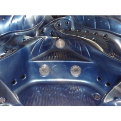 JACUZZI OGRODOWE WANNA SPA702 NIEBIESKA FALA OCEANU OBUDOWA KAWA 230x230 CM