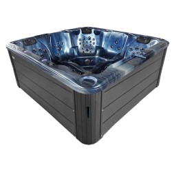 JACUZZI OGRODOWE WANNA SPA702 NIEBIESKA FALA OCEANU OBUDOWA SZARA 230x230 CM