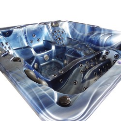 JACUZZI OGRODOWE WANNA SPA702 NIEBIESKA FALA OCEANU OBUDOWA SZARA 230x230 CM