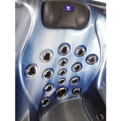 JACUZZI OGRODOWE WANNA SPA702 NIEBIESKA FALA OCEANU OBUDOWA SZARA 230x230 CM