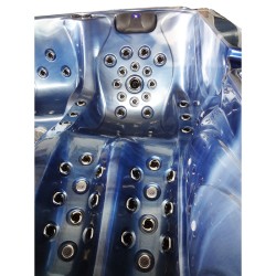 JACUZZI OGRODOWE WANNA SPA702 NIEBIESKA FALA OCEANU OBUDOWA SZARA 230x230 CM