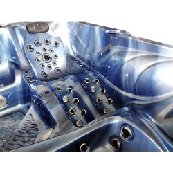 JACUZZI OGRODOWE WANNA SPA702 NIEBIESKA FALA OCEANU OBUDOWA SZARA 230x230 CM