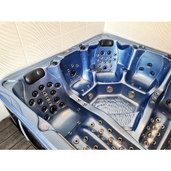 JACUZZI OGRODOWE WANNA SPA702 NIEBIESKA FALA OCEANU OBUDOWA SZARA 230x230 CM
