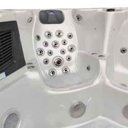 JACUZZI OGRODOWE WANNA SPA703A	BIAŁA PERŁA OBUDOWA KAWA 230x230 CM