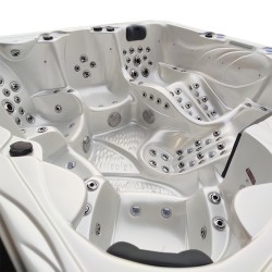JACUZZI OGRODOWE WANNA SPA703A	BIAŁA PERŁA OBUDOWA KAWA 230x230 CM