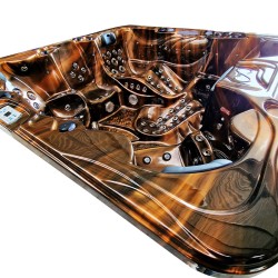 JACUZZI OGRODOWE WANNA SPA703A MAGMA GOLD OBUDOWA KAWA 230x230 CM
