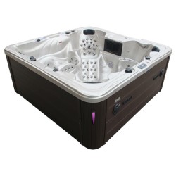 JACUZZI OGRODOWE WANNA SPA703A NORDIC CAPPUCCINO OBUDOWA BRĄZOWA 230x230 CM