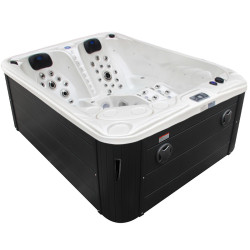 JACUZZI OGRODOWE WANNA SPA705 BIAŁA PERŁA OBUDOWA ANTRACYT 210x170 CM