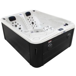 JACUZZI OGRODOWE WANNA SPA705 BIAŁA PERŁA OBUDOWA ANTRACYT 210x170 CM