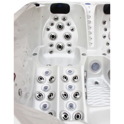 JACUZZI OGRODOWE WANNA SPA705 BIAŁA PERŁA OBUDOWA ANTRACYT 210x170 CM