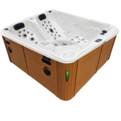 JACUZZI OGRODOWE WANNA SPA705 BIAŁA PERŁA OBUDOWA NATURAL 210x170 CM