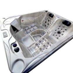 JACUZZI OGRODOWE WANNA SPA705 CAPPUCCINO OBUDOWA SZARA 210x170 CM