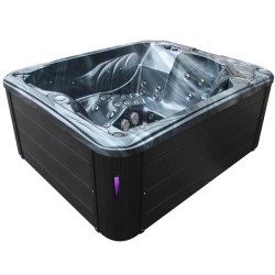 JACUZZI OGRODOWE WANNA SPA705 CZARNA FALA OCEANU OBUDOWA ANTRACYT 210x170 CM