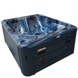 JACUZZI OGRODOWE WANNA SPA705 NIEBIESKA FALA OCEANU OBUDOWA ANTRACYT 210x170 CM