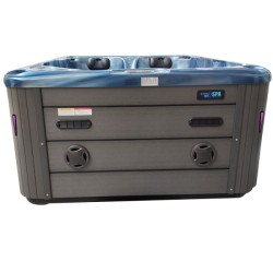 JACUZZI OGRODOWE WANNA SPA705 NIEBIESKA FALA OCEANU OBUDOWA SZARA 210x170 CM
