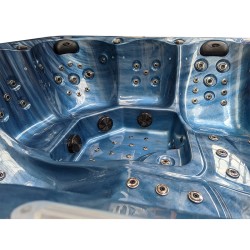 JACUZZI OGRODOWE WANNA SPA741 NIEBIESKA FALA OCEANU OBUDOWA SZARA 200x200 CM