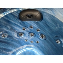JACUZZI OGRODOWE WANNA SPA741 NIEBIESKA FALA OCEANU OBUDOWA SZARA 200x200 CM