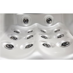 JACUZZI OGRODOWE WANNA SPA742 BIAŁA PERŁA OBUDOWA ANTRACYT 190x190 CM