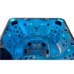 JACUZZI OGRODOWE WANNA SPA742 BIAŁA PERŁA OBUDOWA ANTRACYT 190x190 CM