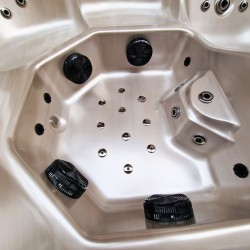JACUZZI OGRODOWE WANNA SPA742 CAPPUCCINO OBUDOWA SZARA 190x190 CM